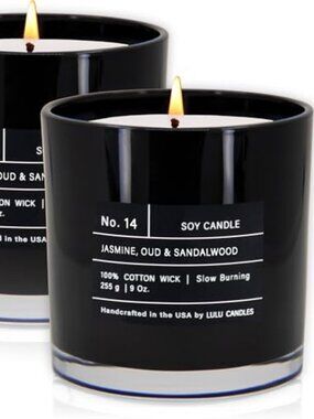 Jasmine, Oud & Sandalwood | Luxury Scented Soy Jar Candle | Hand Poured in The